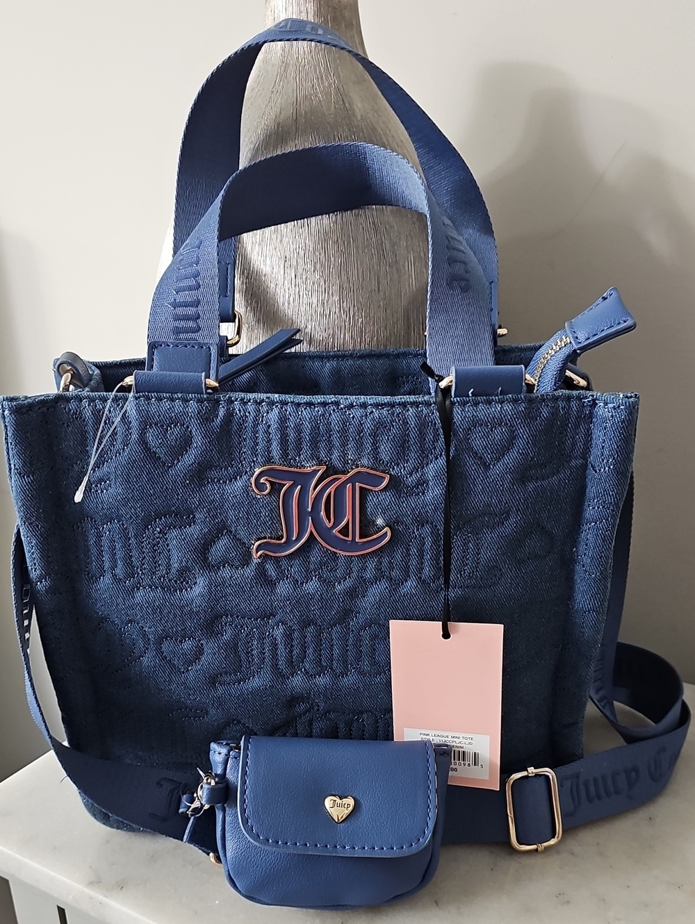 Juicy Couture Pink League Mini Tote Handbag